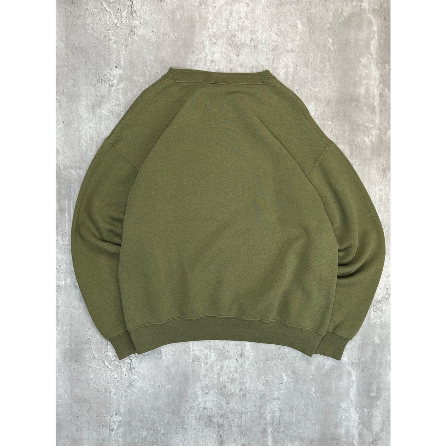 Vintage 90s USMC Military Crest Graphic Sweatshirt Size Medium Green