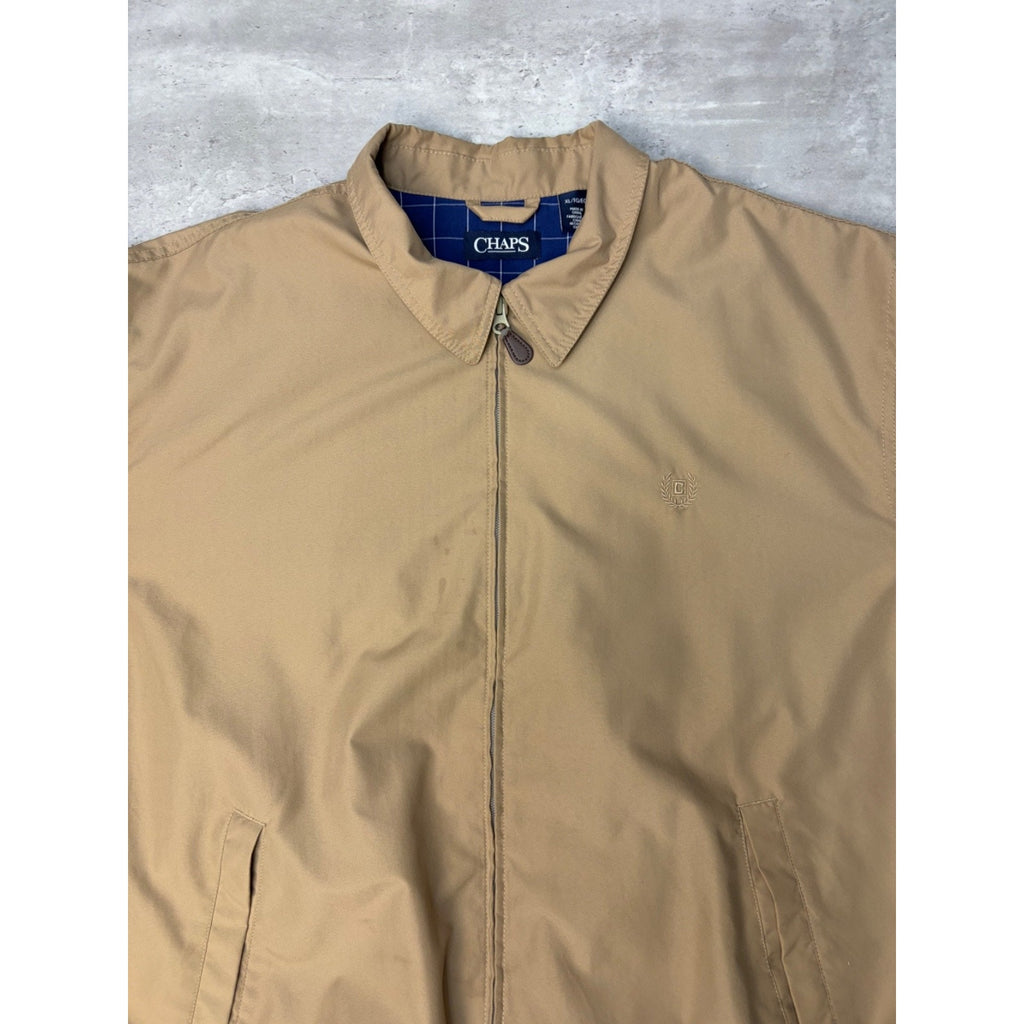 Vintage Chaps Ralph Lauren Embroidered Tonal Crest Harrington Jacket Size XL