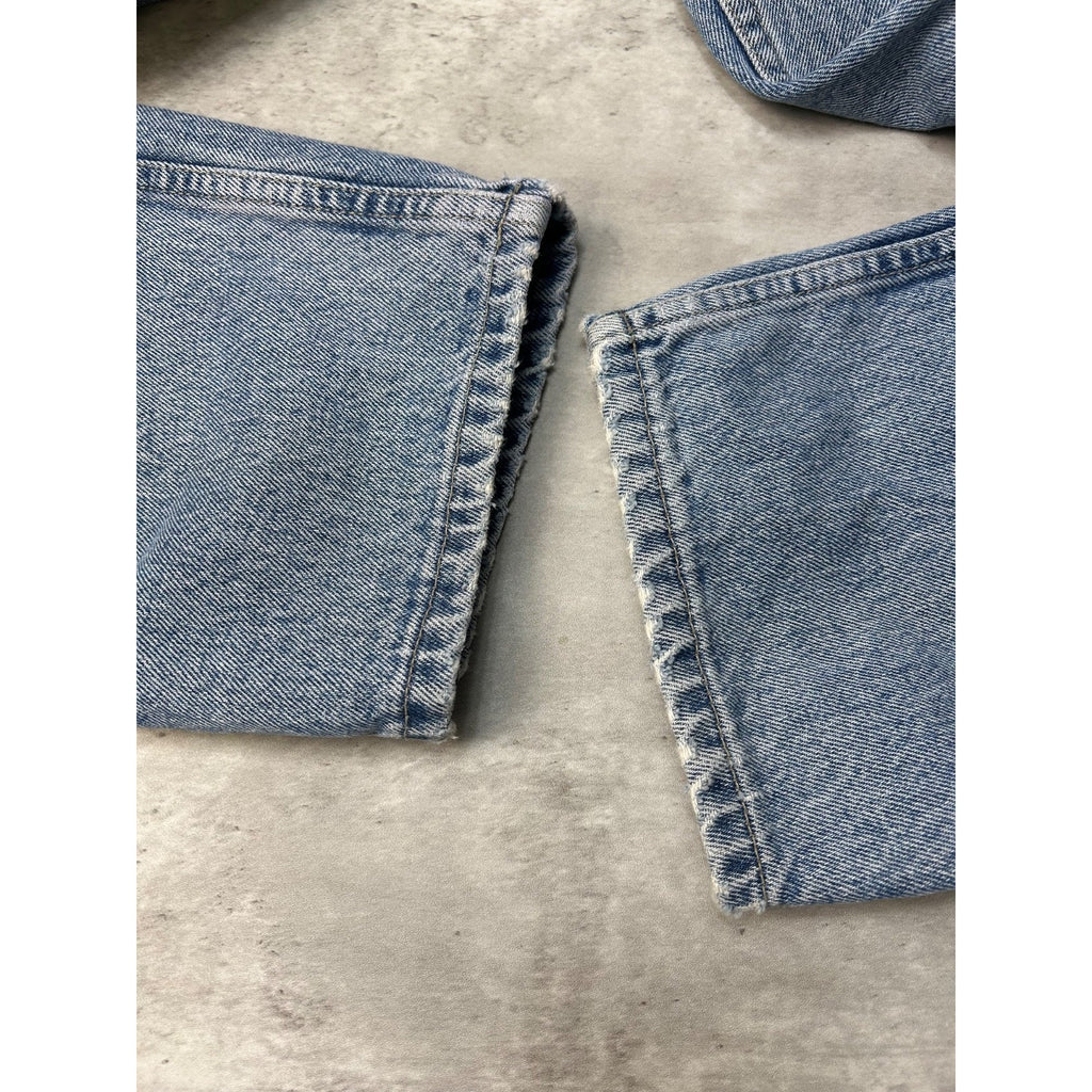 Vintage 90s Guess Jeans Medium Wash Baggy Fit Denim Pants Size 35