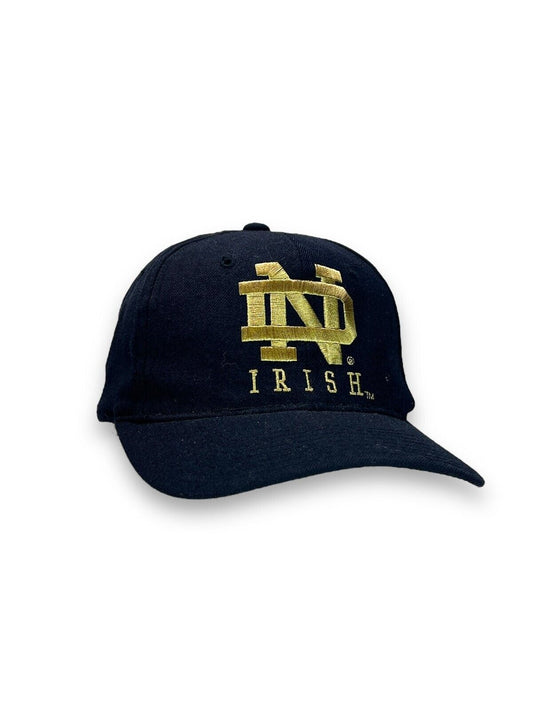 Vtg Notre Dame Fighting Irish NCAA Embroidered Logo Spellot Snapback Hat OSFA