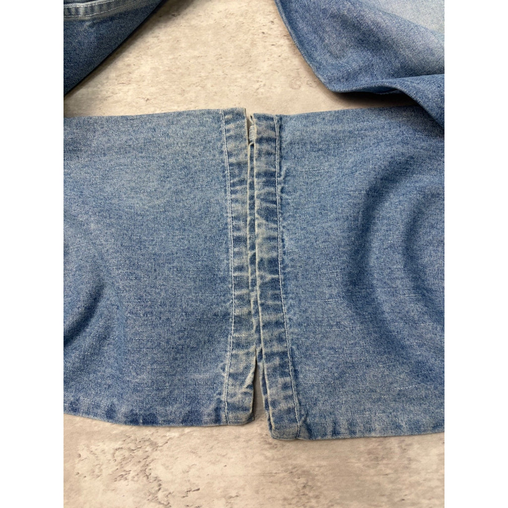 Vintage Y2K Womens Phat Farm Embroidered Logo Medium Wash Denim Pants