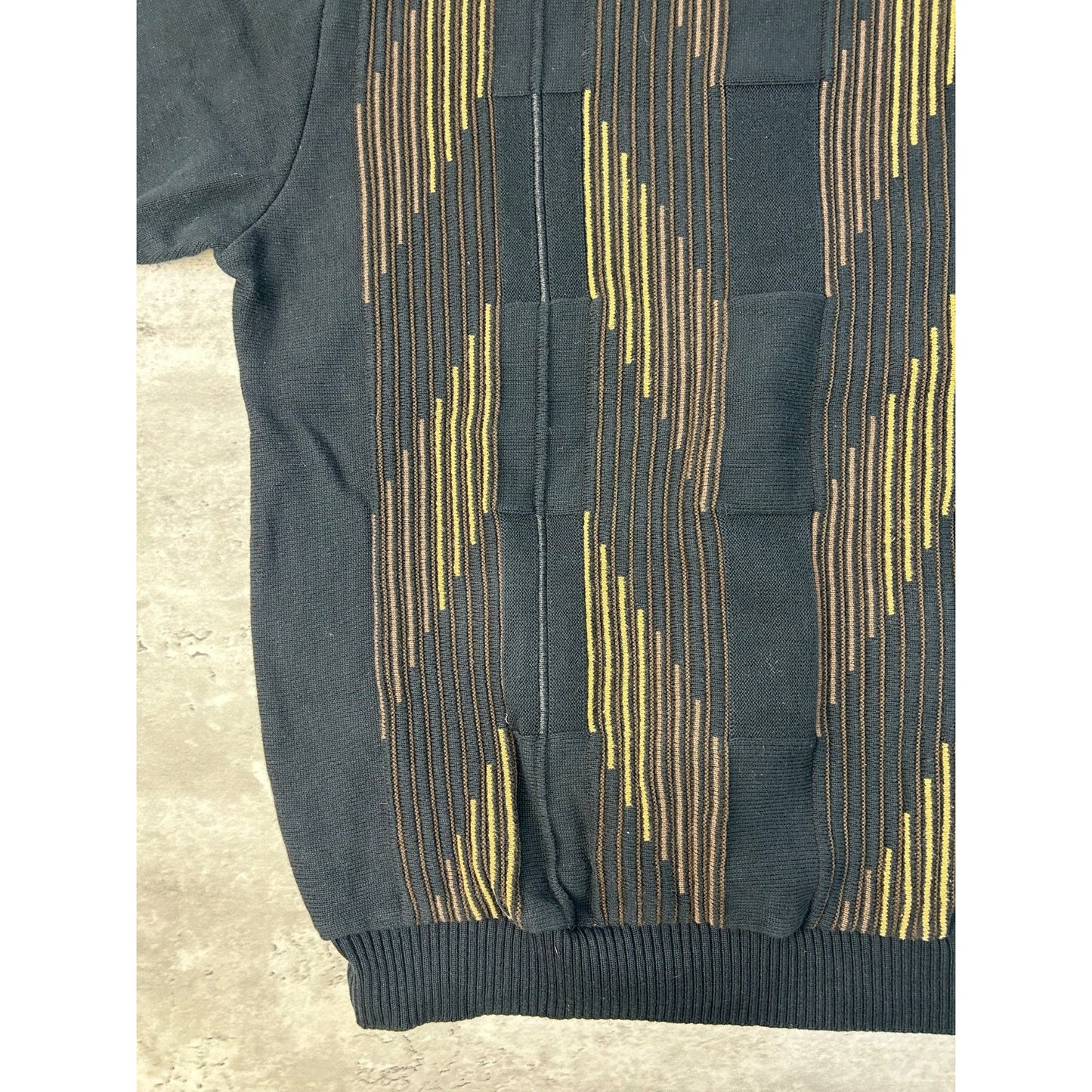 Vintage 90s Strada Abstract Striped Pullover Knit Sweater Size Large