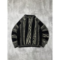 Vintage 90s Tundra 3D Abstract Print Pullover Ribbed Knit Sweater Size XL