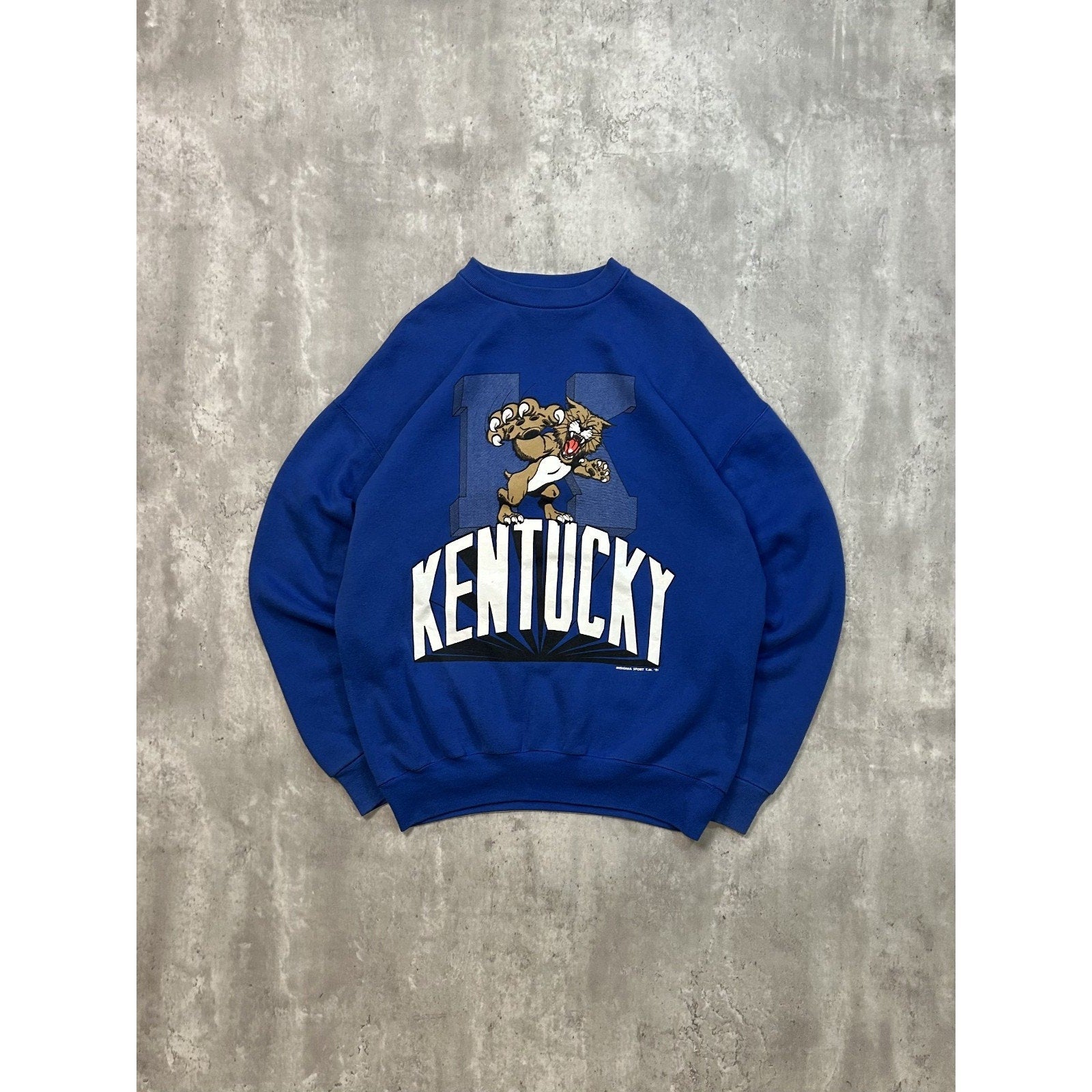 Vintage 1991 Kentucky Wildcats NCAA Collegiate Graphic Sweatshirt Size XL