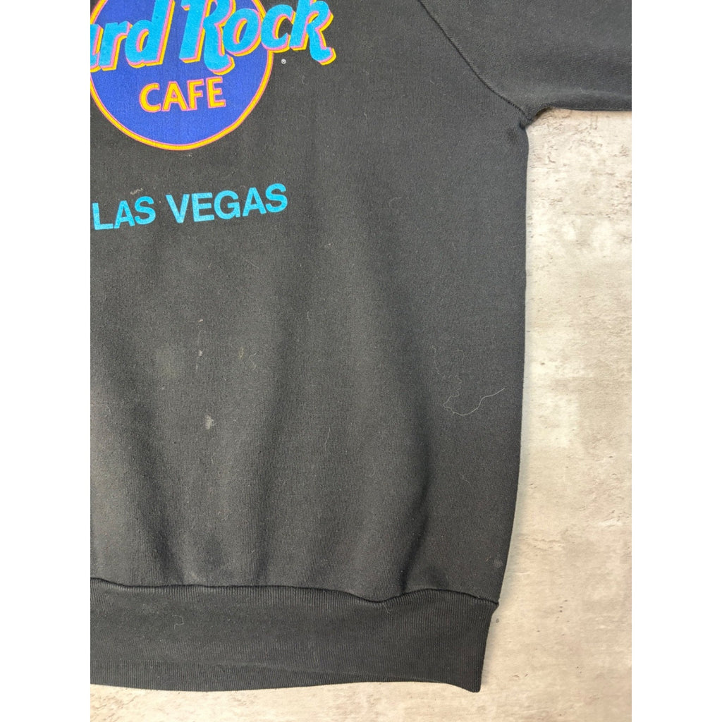 Vintage 90s Hard Rock Cafe Las Vegas Graphic Logo Pullover Sweatshirt Size Large