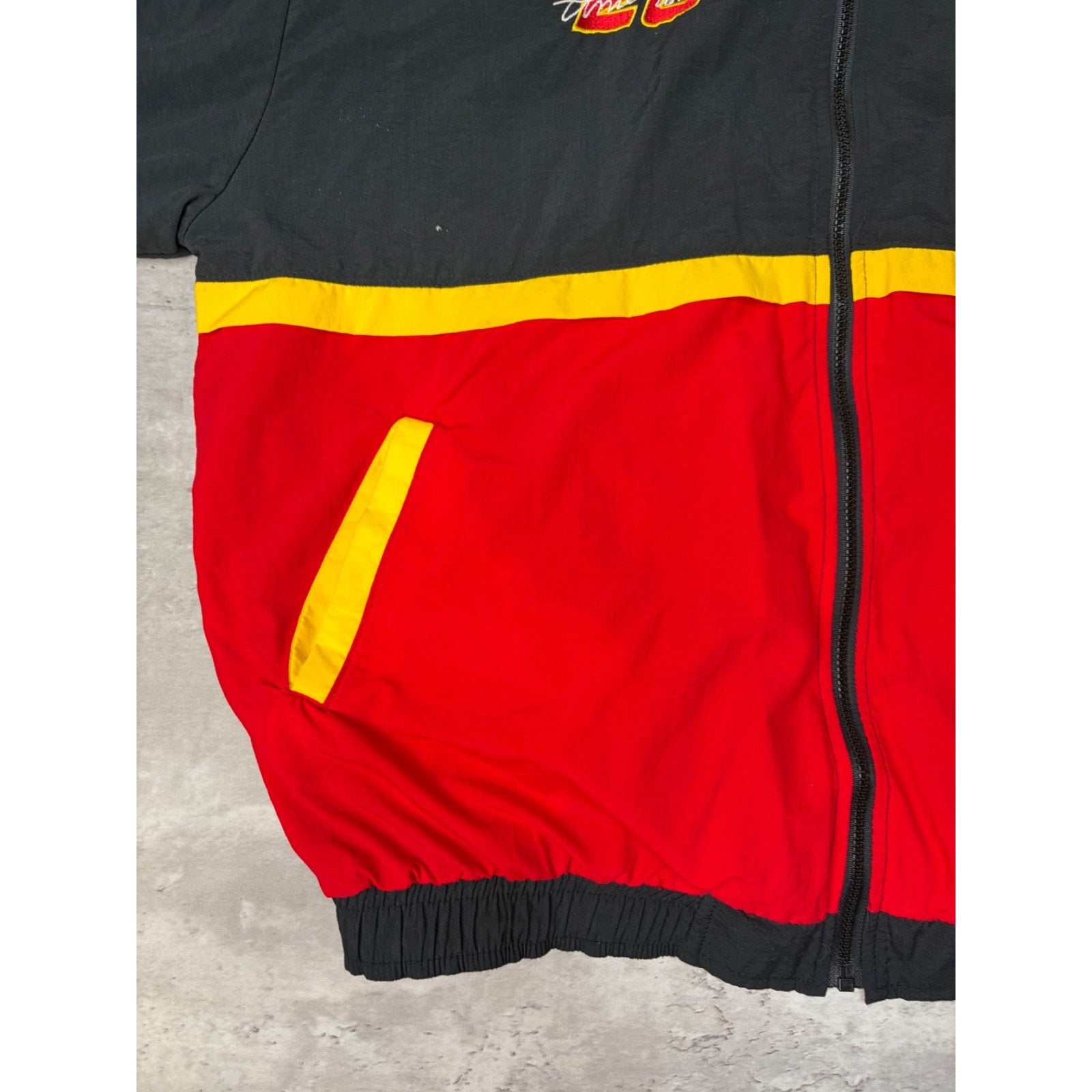 Vintage 90s Ernie Irvan #28 Nascar Texaco Racing Windbreaker Jacket Size Large