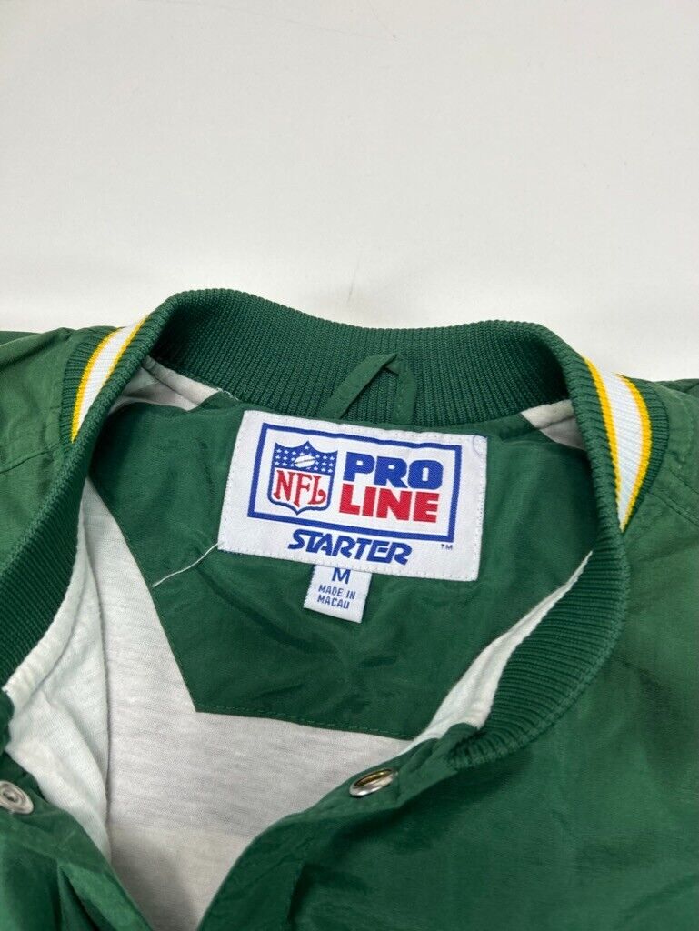 Vintage 90s Green Bay Packers NFL Embroidered 1/4 Starter Jacket Size Medium