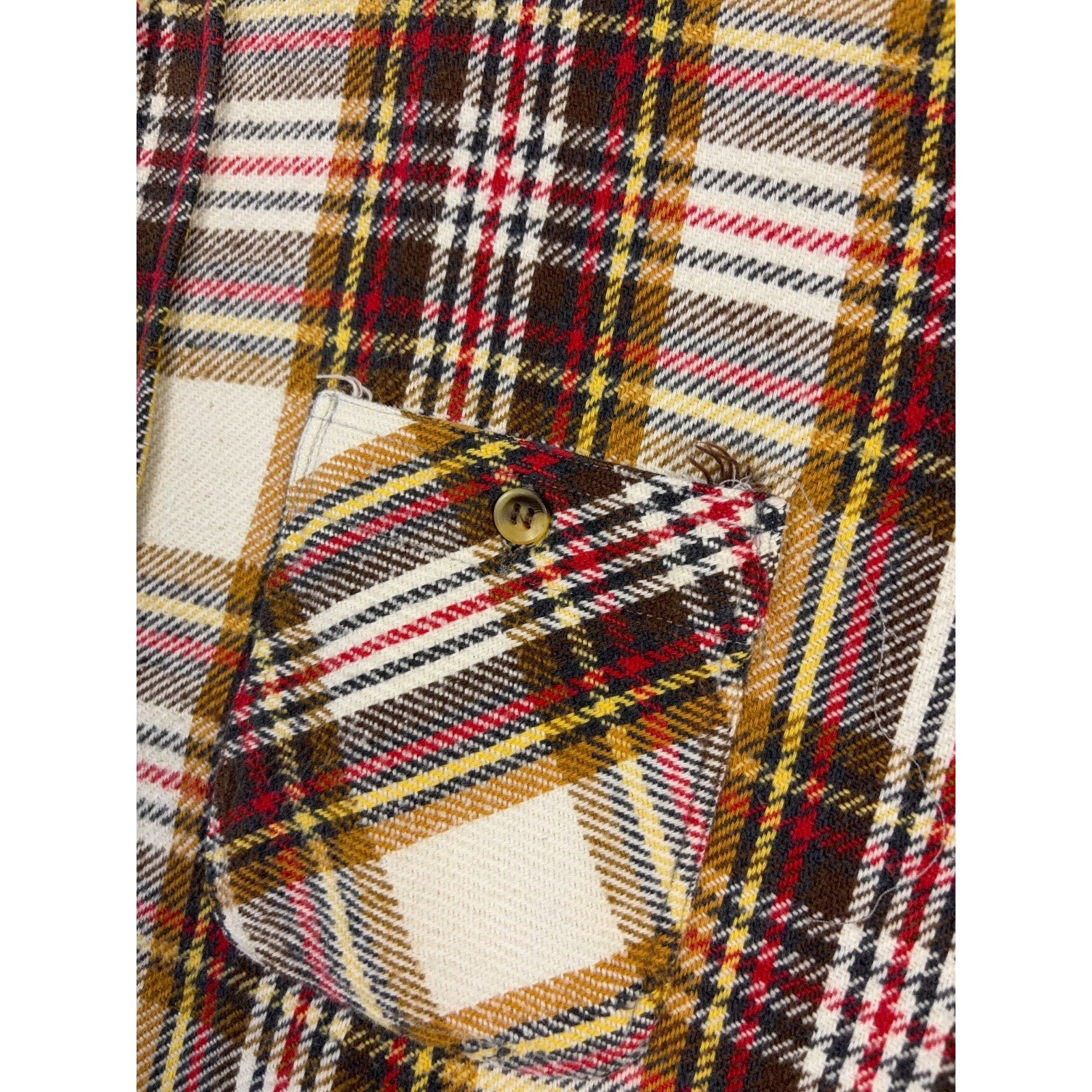 Vintage 90s Outdoor Exchange Plaid Long Sleeve Flannel Button Up Shirt Sz Large