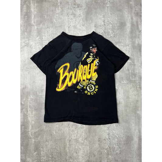 Vintage 90s Ray Bourque #77 Boston Bruins NHL Player Graphic T-Shirt Size Large