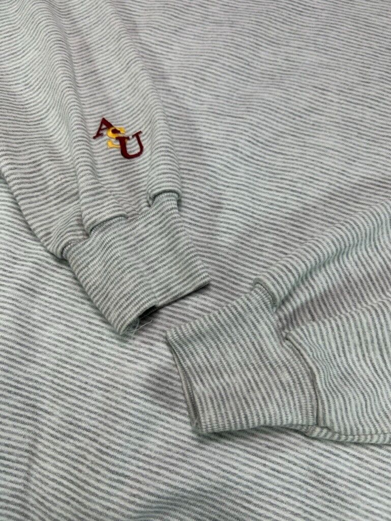 Vintage Arizona Sun Devils NCAA Collegiate Crest Striped Sweatshirt Size Medium