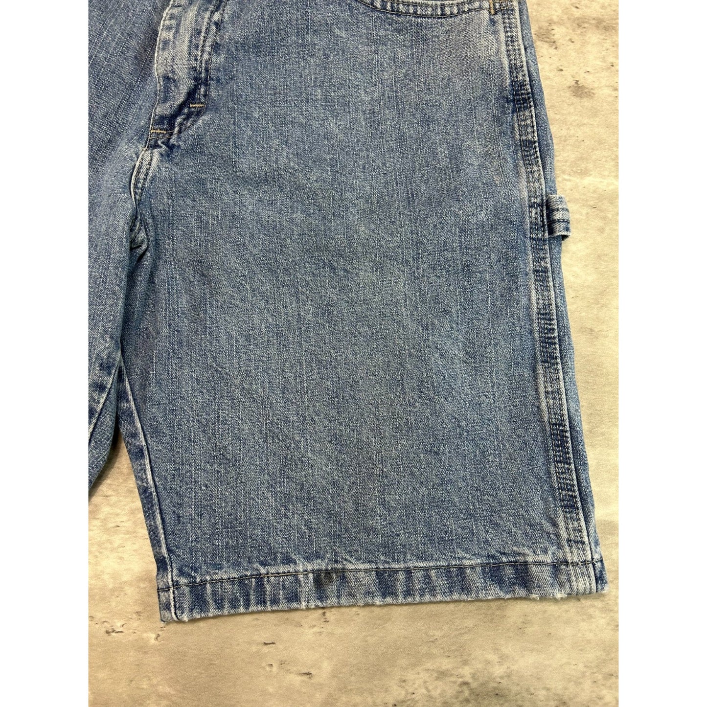 Vintage Wrangler Light Wash Denim Workwear Carpenter Shorts Size 31 Blue
