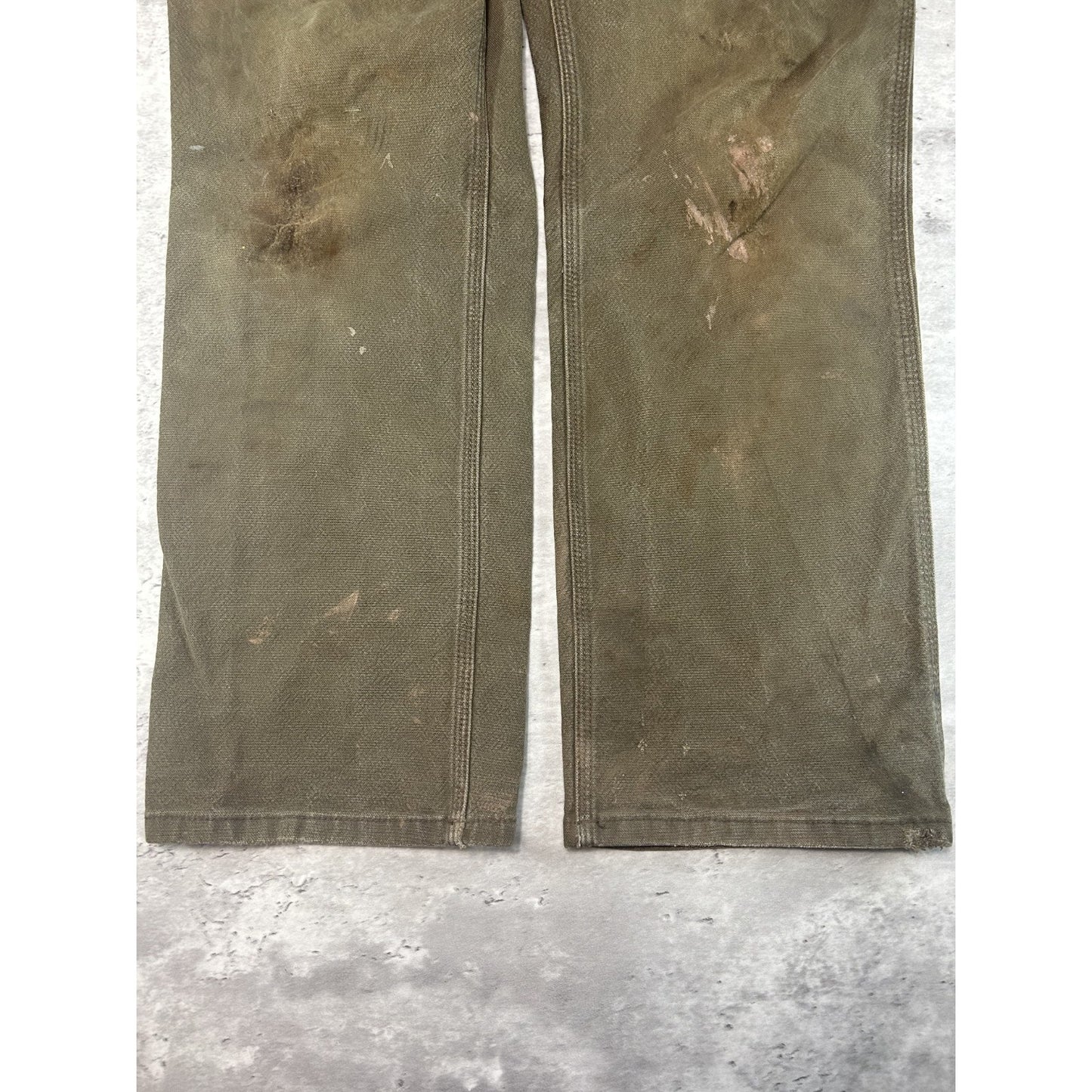 Carhartt Relaxed Fit Distressed Canvas Workwear Carpenter Pants Size 31