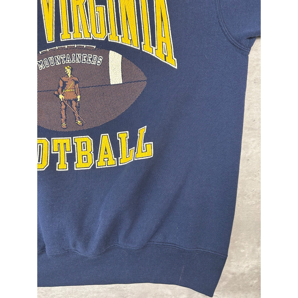 Vintage 90s West Virginia Mountaineers NCAA Football Graphic Sweatshirt Size XL