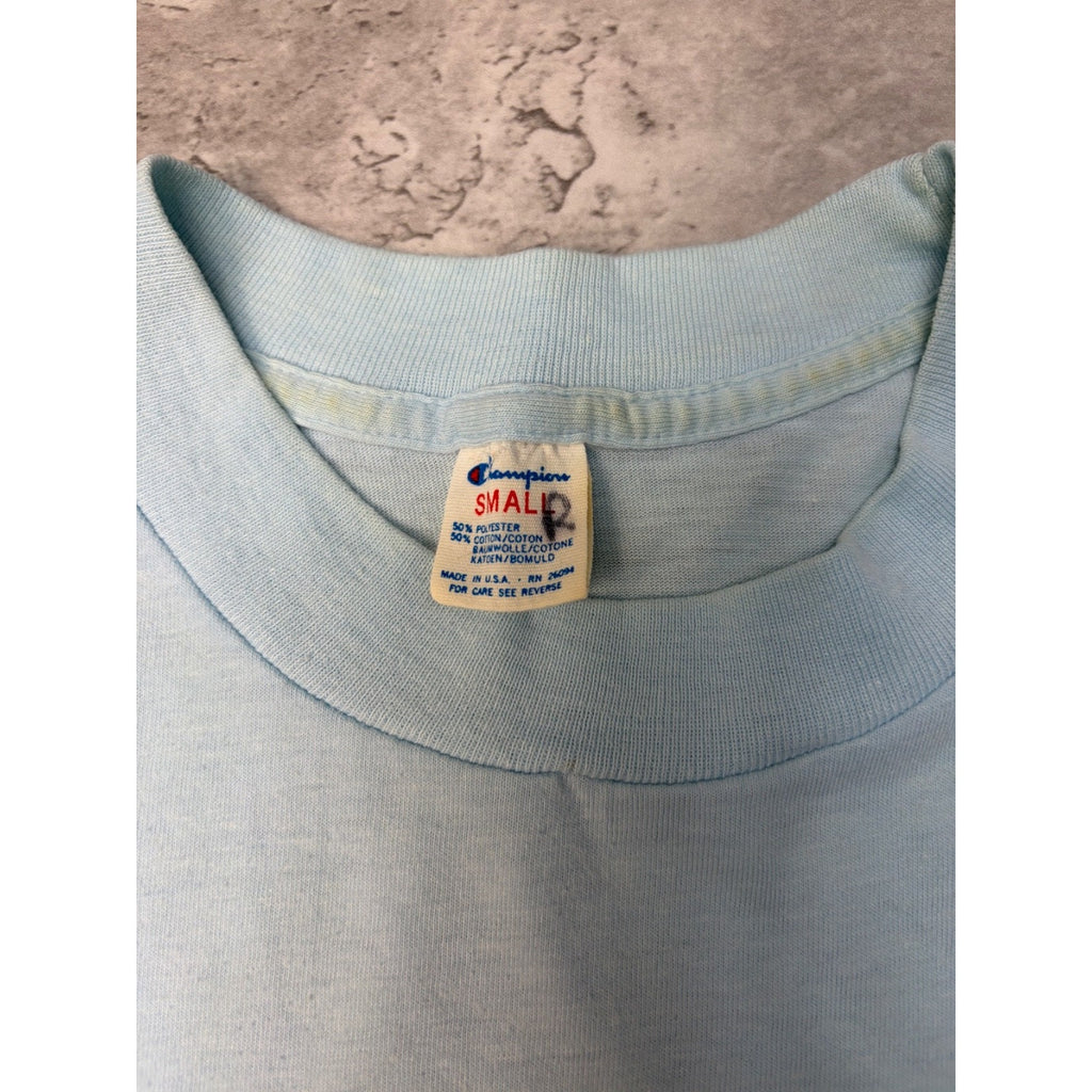 Vintage 80s Ridin-Hy Ranch Gradient Script Spellout T-Shirt Size Small
