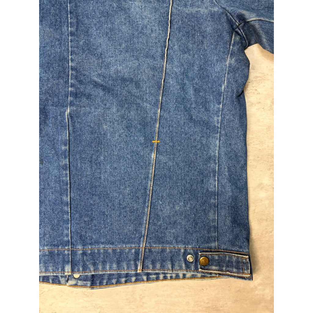 Vintage 1970s Key Imperial Dark Wash Denim Trucker Jacket Size