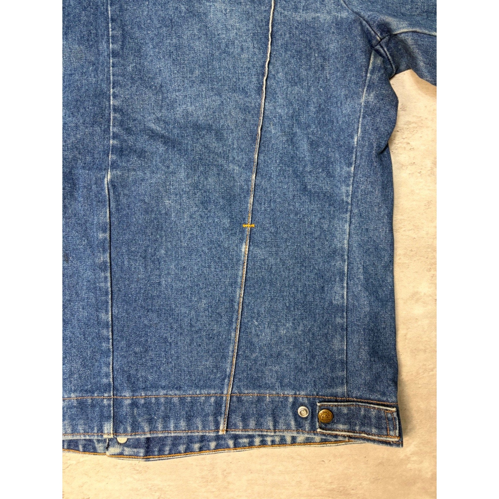 Vintage 1970s Key Imperial Dark Wash Denim Trucker Jacket Size