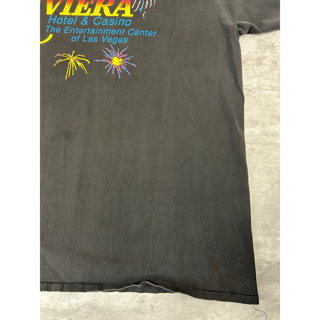 Vintage 90s Rivera Hotel & Casino Graphic Destination T-Shirt Size XL
