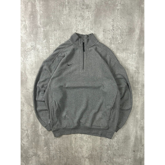 Vintage 2000s Nike Embroidered Swoosh 1/4 Zip Pullover Sweater Size Large