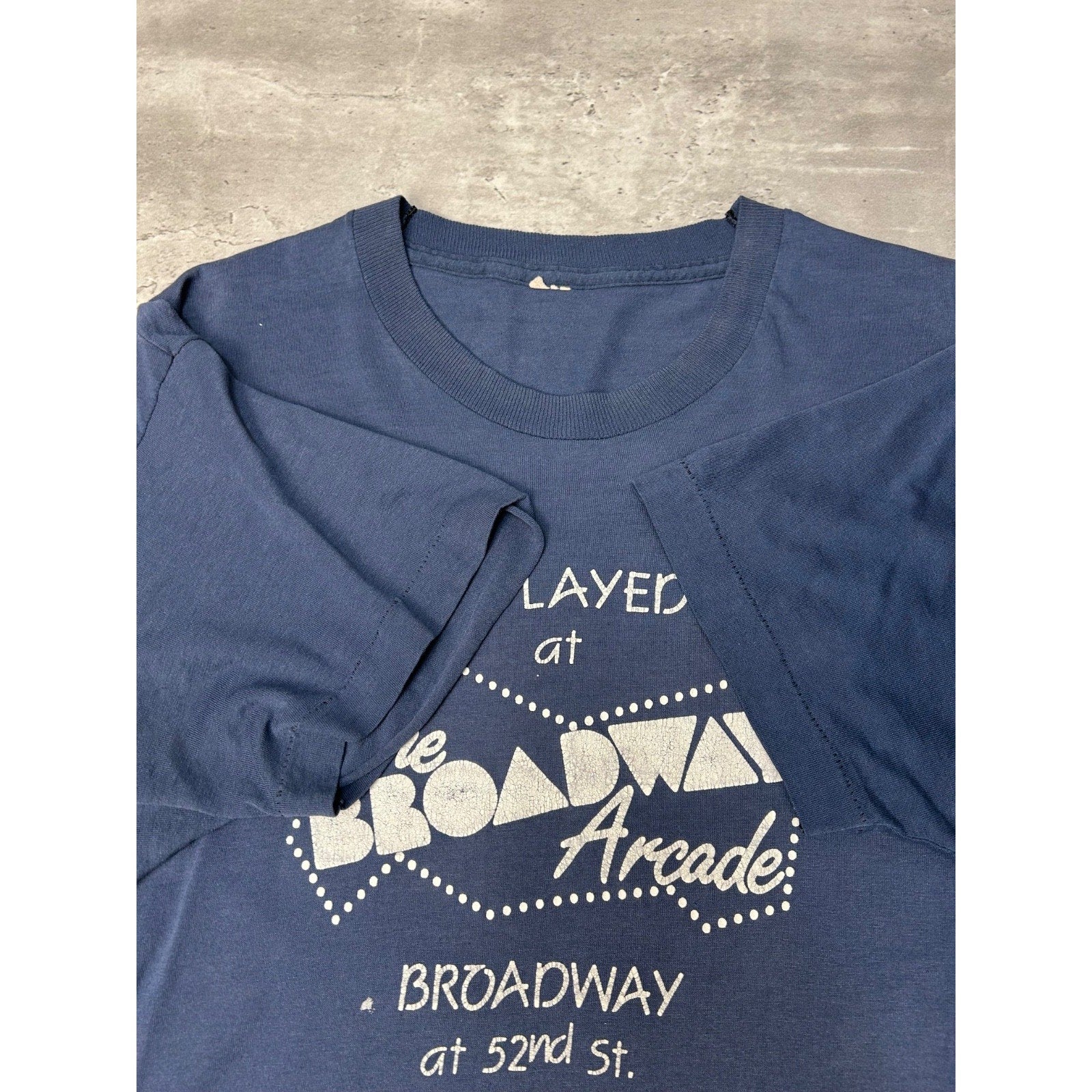 Vintage 80s I Played At The Broadway Arcade Destination T-Shirt Size Large