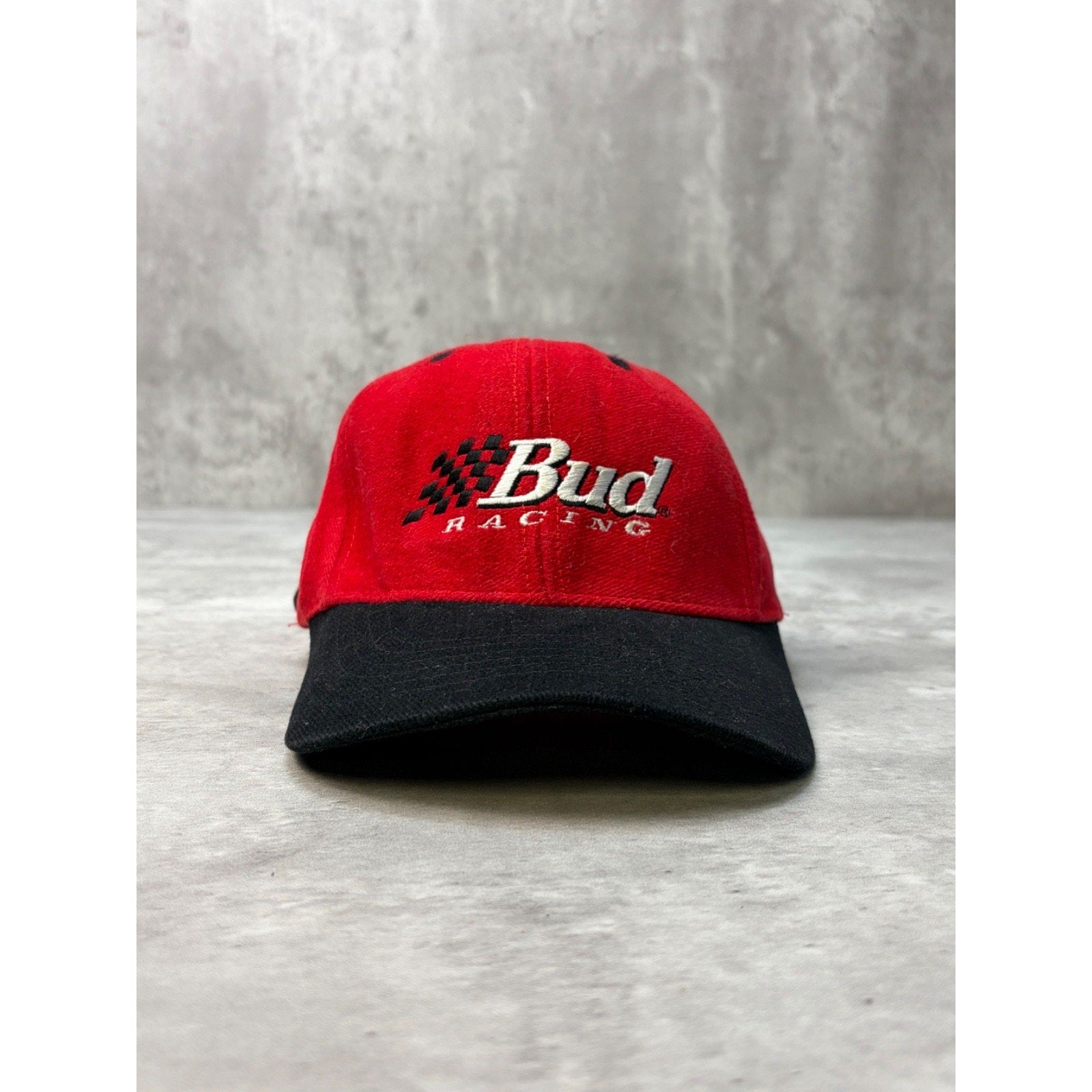 Vintage Bud Racing Nascar Embroidered Logo Strapback Hat OSFA