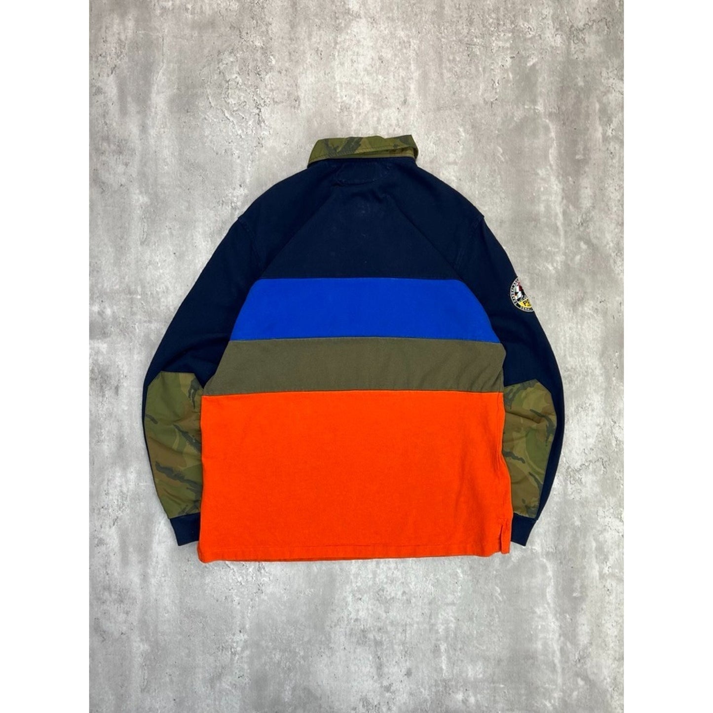 Vintage 90s Polo Country Polo Terrain Spellout 1/4 Button Rugby Shirt Size Large