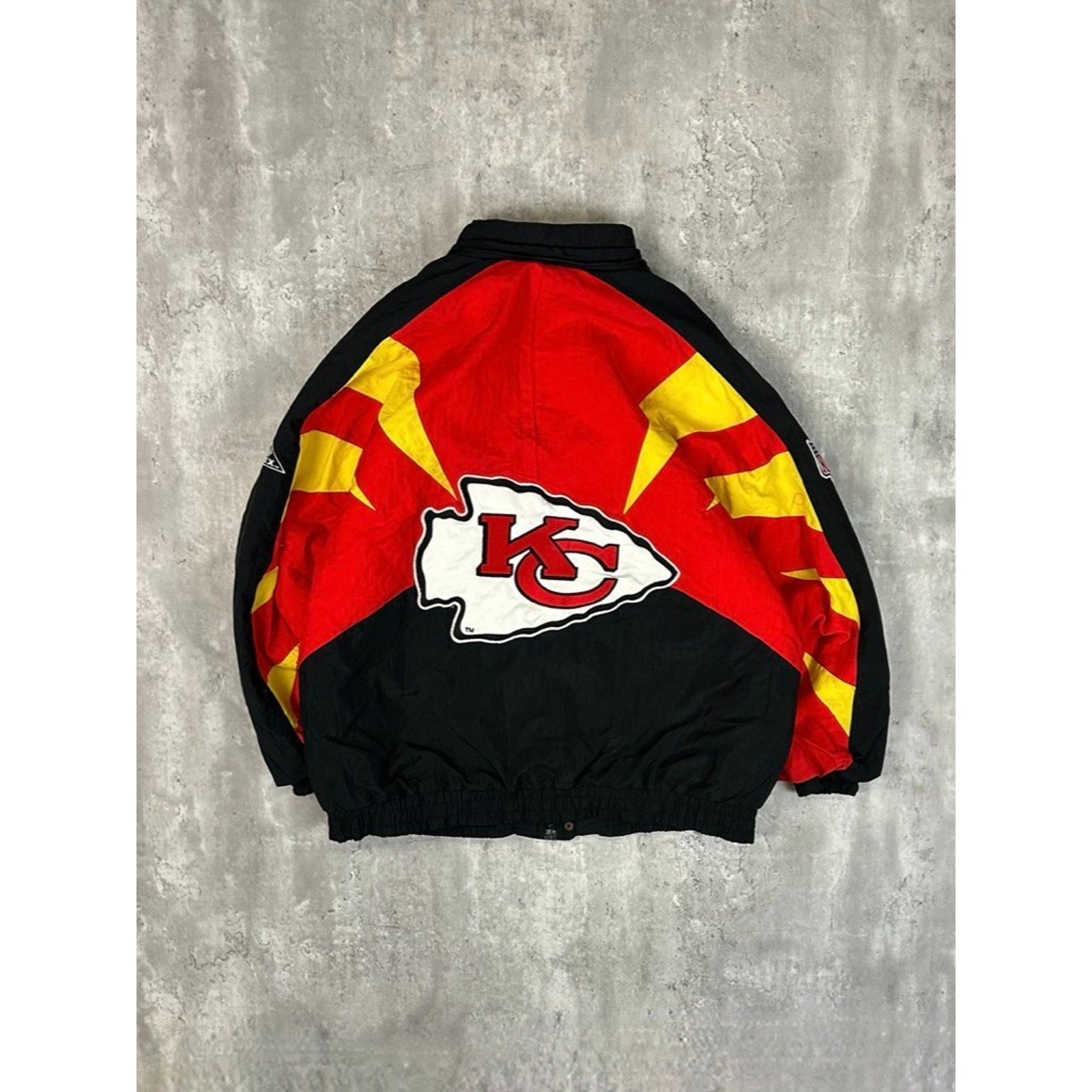 Vintage 90s Kansas City Chiefs NFL Insulated Apex One Point Jacket Size Large