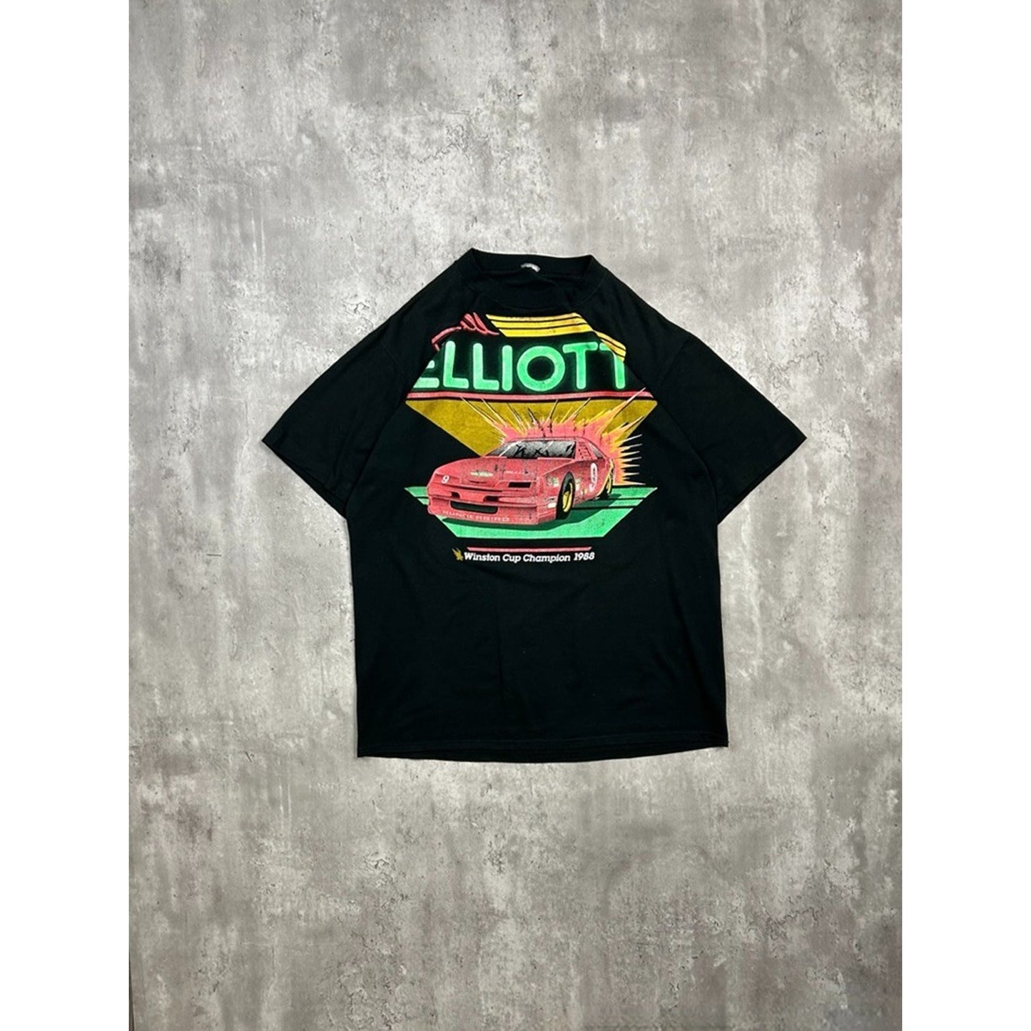 Vintage 1988 Bill Elliott #9 Nascar Winston Cup Champion Graphic T-Shirt Size XL