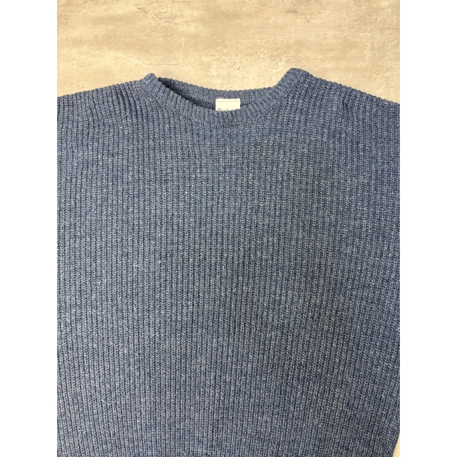 Vintage Backroad Blues Ribbed Pullover Blue Knit Sweater Size XL
