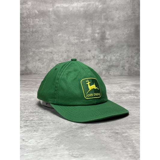 Vintage John Deere Tractors Embroidered Logo Snapback Hat OSFA YOUTH Green