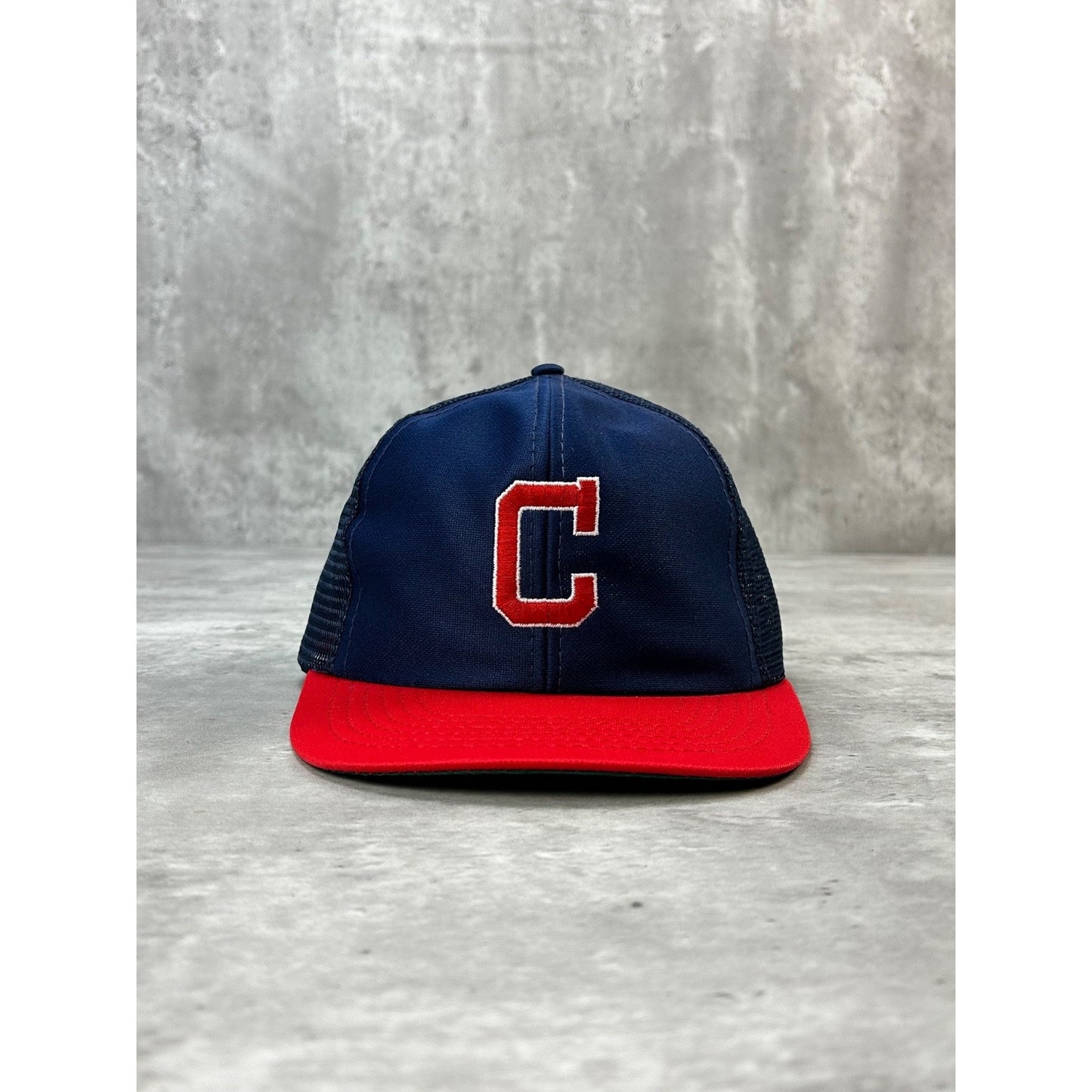 Vintage 80s Cleveland Indians MLB Embroidered Trucker Snapback Hat OSFA