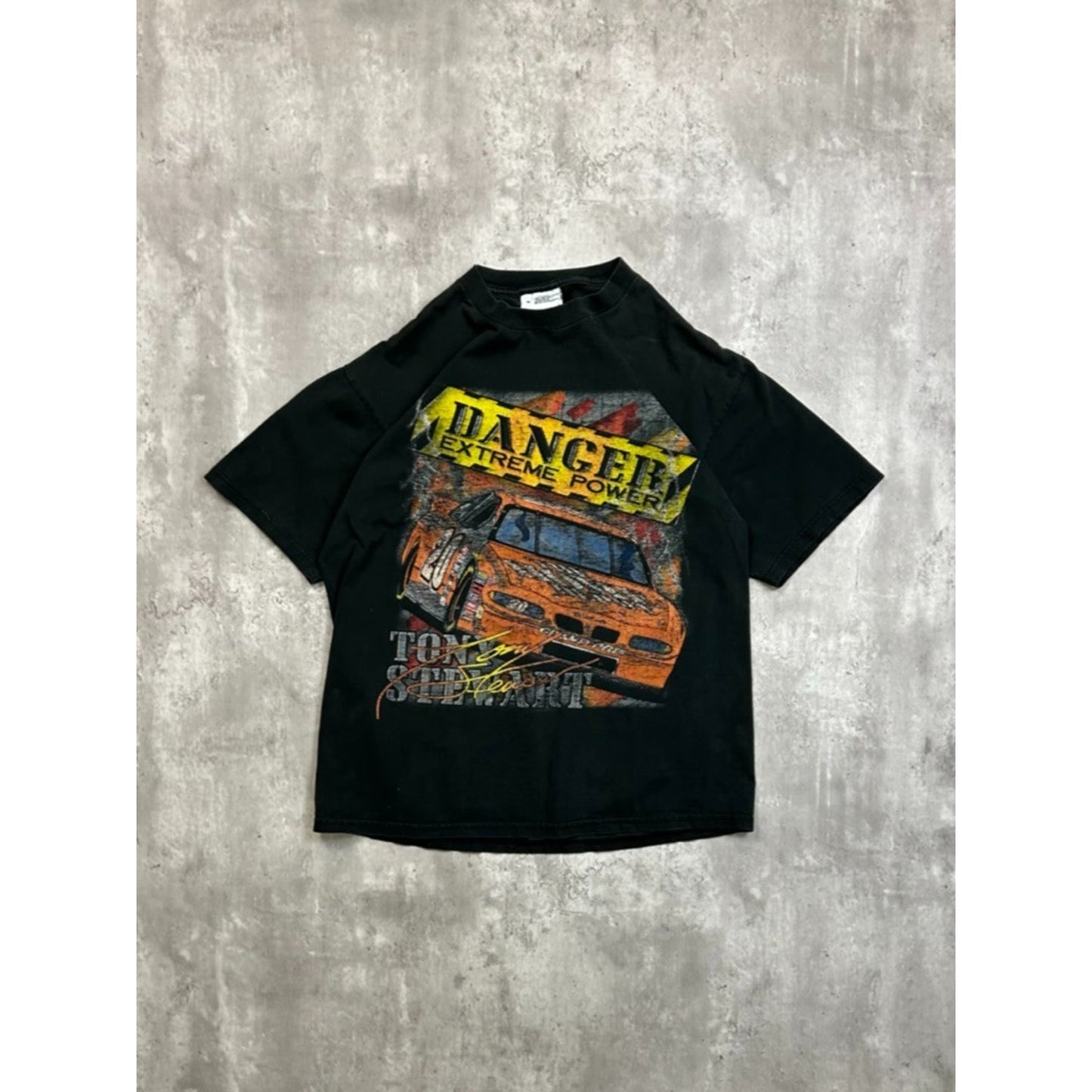 Vintage Tony Stewart #20 Extreme Danger Nascar Racing Graphic T-Shirt Sz Medium