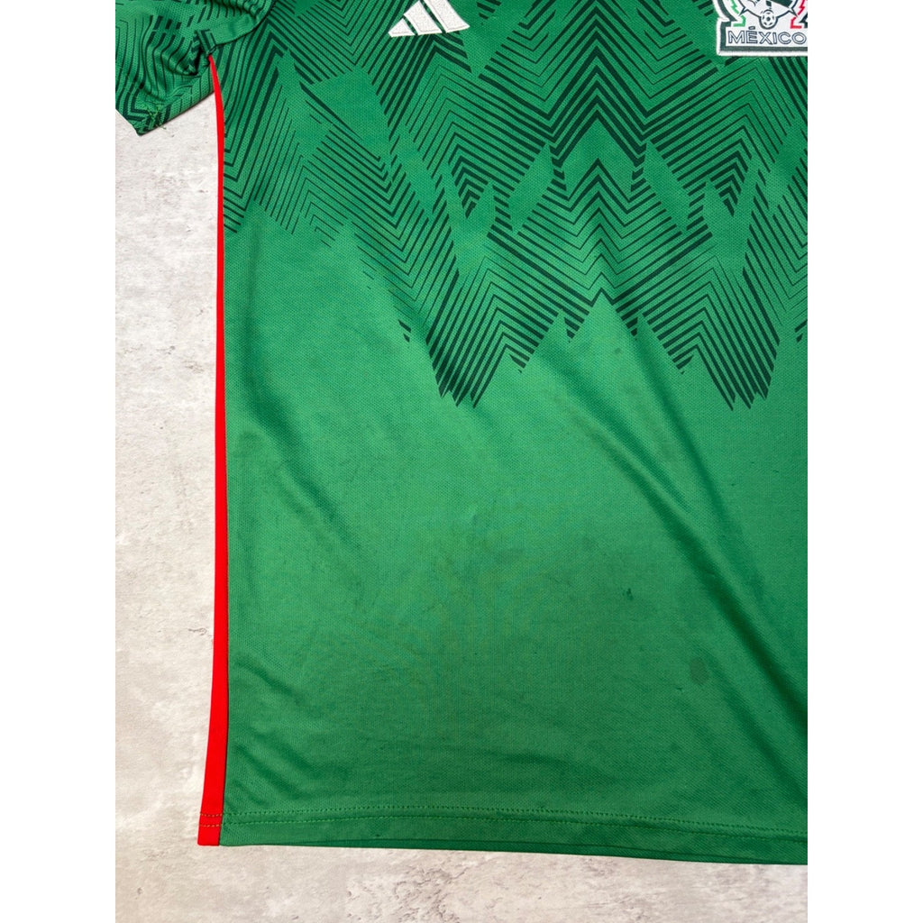 Vintage Mexico Adidas Soccer Green Jersey Size Large