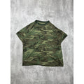 Vintage 1990s Woodland Camo Military T-Shirt Size XL