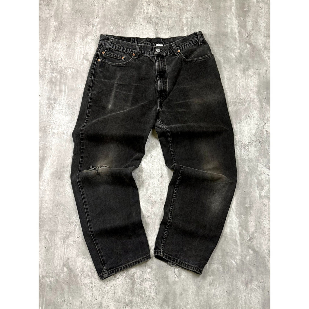 Vintage Levis 550 Red Tab Relaxed Fit Black Wash Denim Pants Size 36