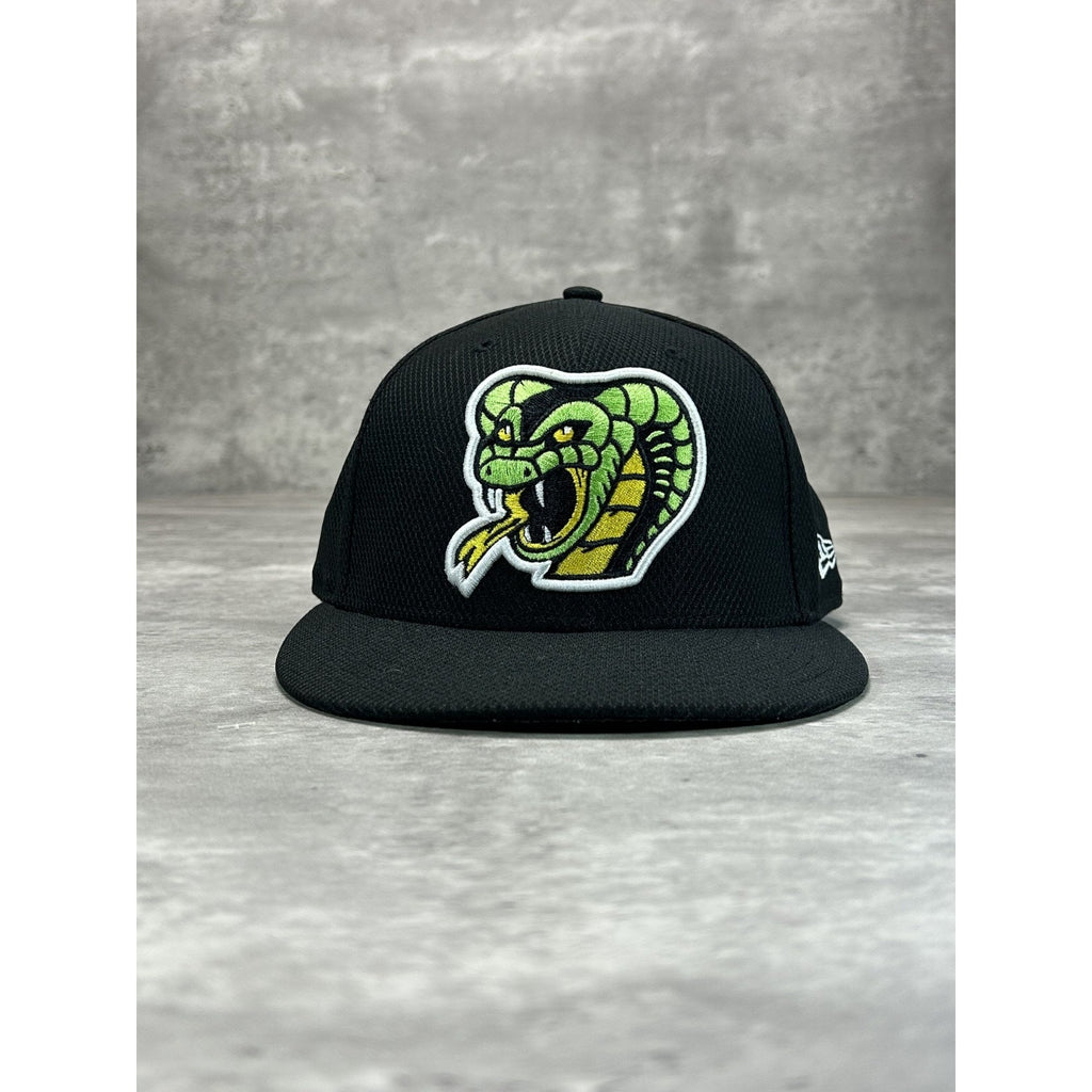 MiLB Embroidered Logo Baseball Fitted Hat Size 7 1/2 Black