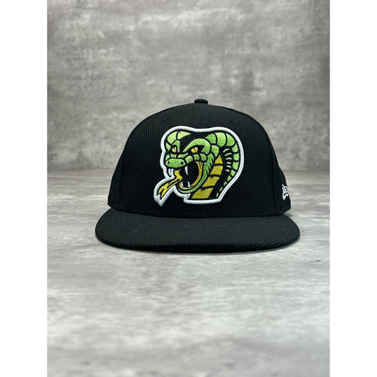 MiLB Embroidered Logo Baseball Fitted Hat Size 7 1/2 Black