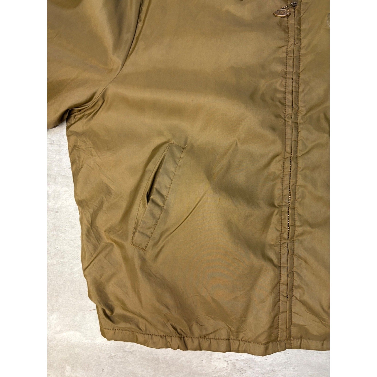 Vintage 1960s/70s Campus Fleece Lined Harrington Bomber Jacket Size Large
