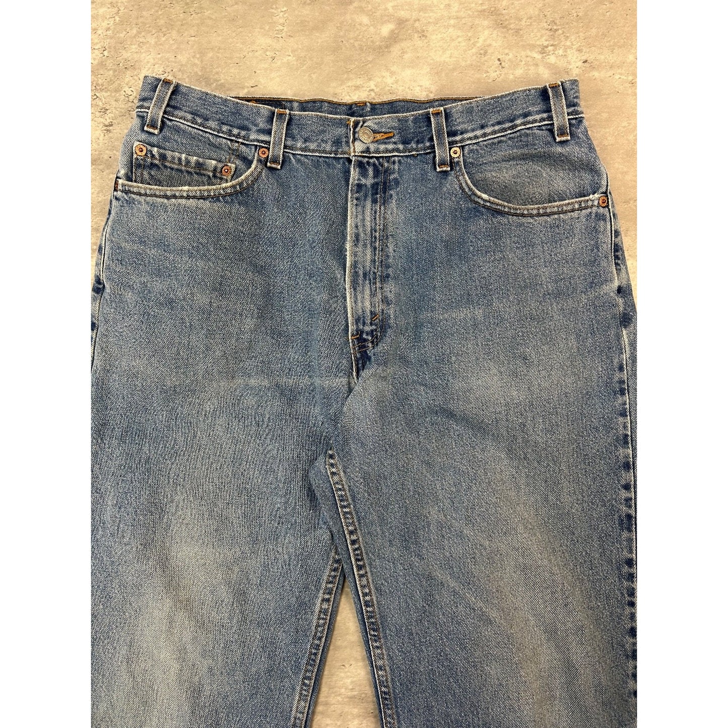 Vintage 90s Levis 550 Red Tab Relaxed Fit Medium Wash Denim Pants Pants Size 34