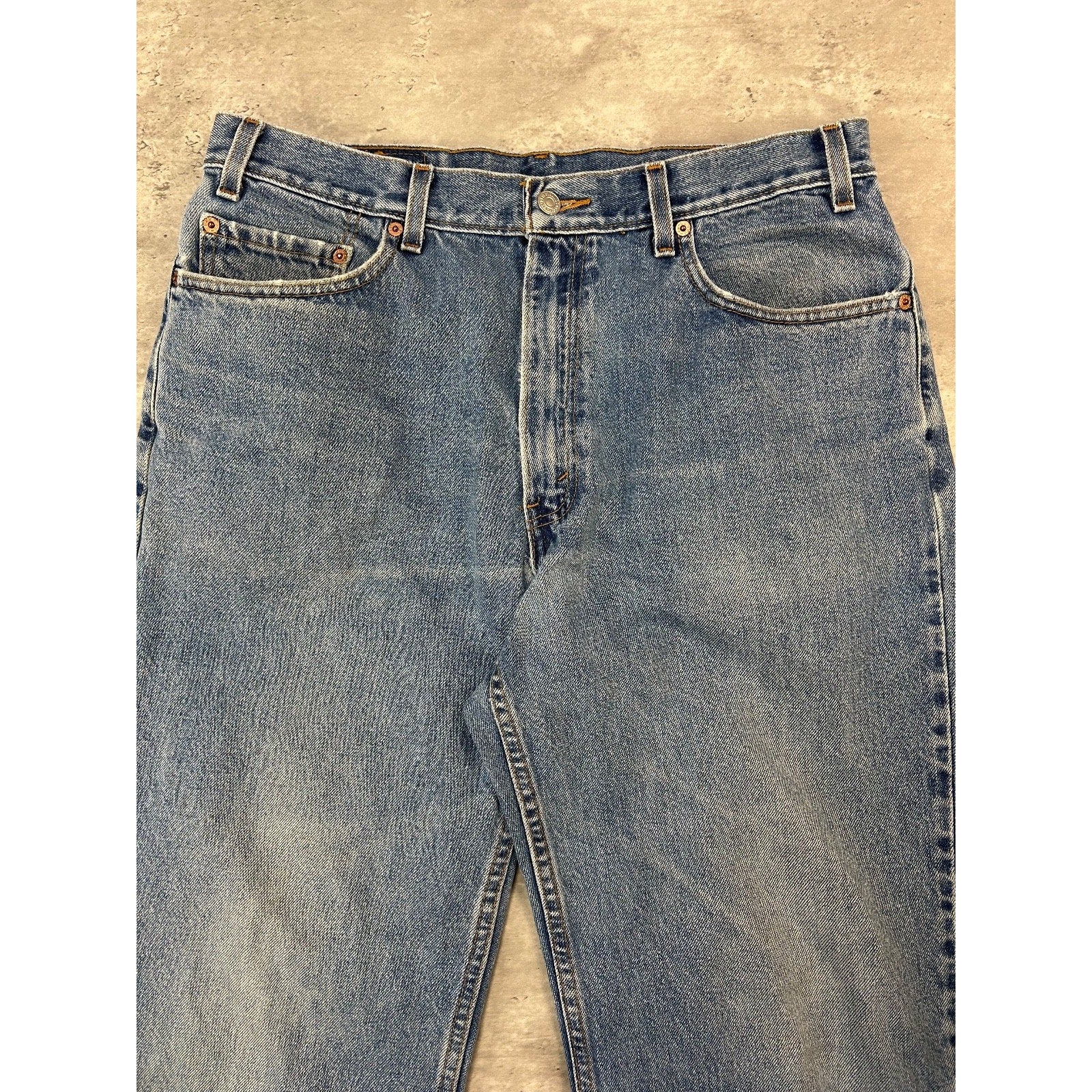 Vintage 90s Levis 550 Red Tab Relaxed Fit Medium Wash Denim Pants Pants Size 34