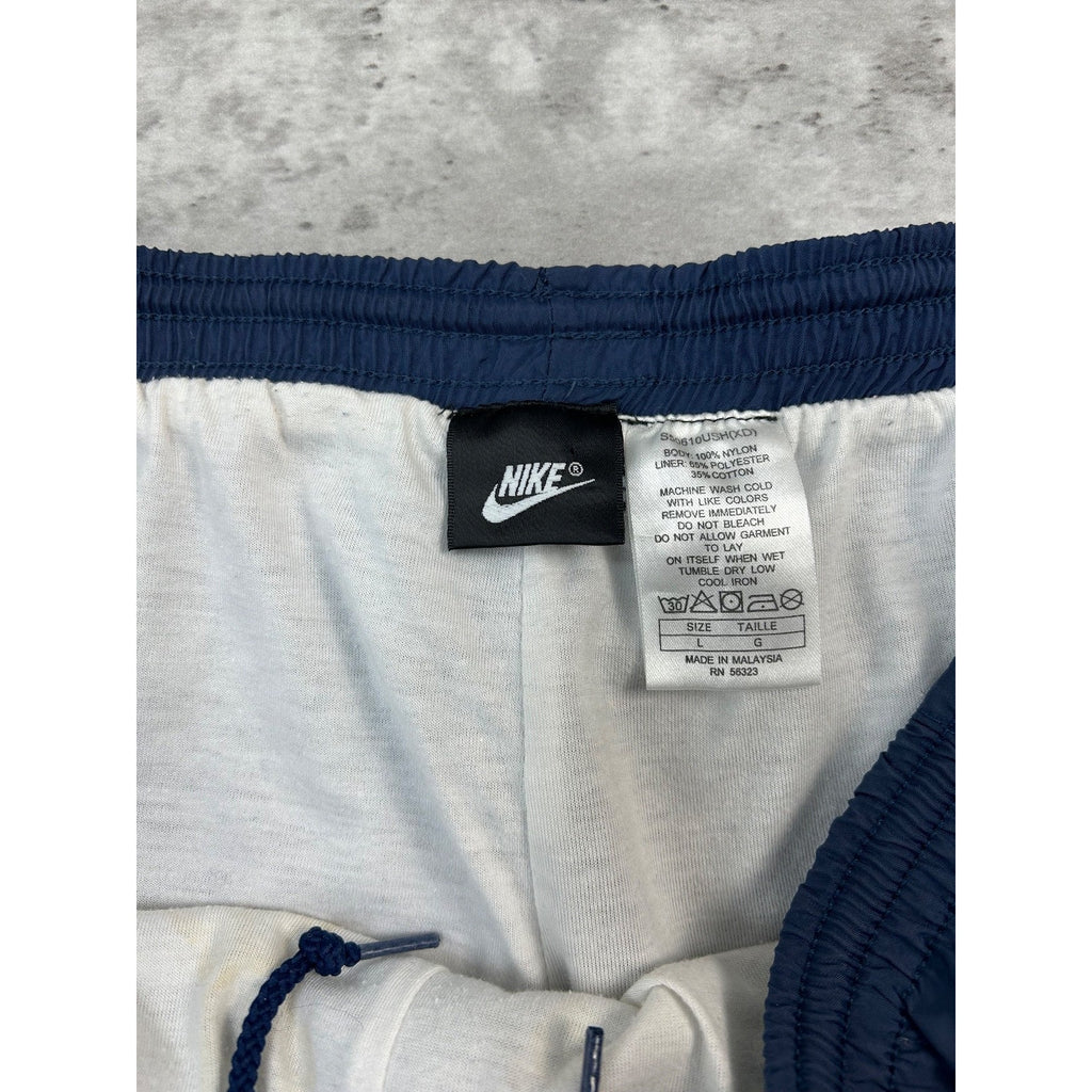 Vintage 2000s Nike Tonal Embroidered Logo Nylon Track Pants Size Large