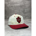 Vintage 90s Indiana Hoosiers NCAA Embroidered Logo Two Tone Snapback Hat OSFA