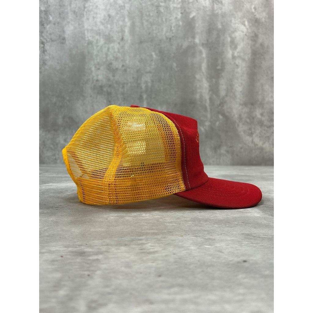 Vintage 80s/90s United States Marines Graphic Crest Trucker Snapback Hat OSFA