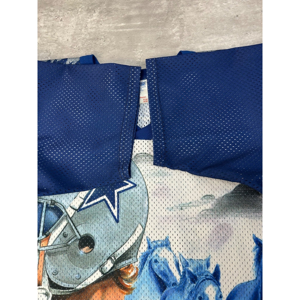 Vintage 90s Dallas Cowboys NFL All Over Print CCM Maska Football Jersey Size M