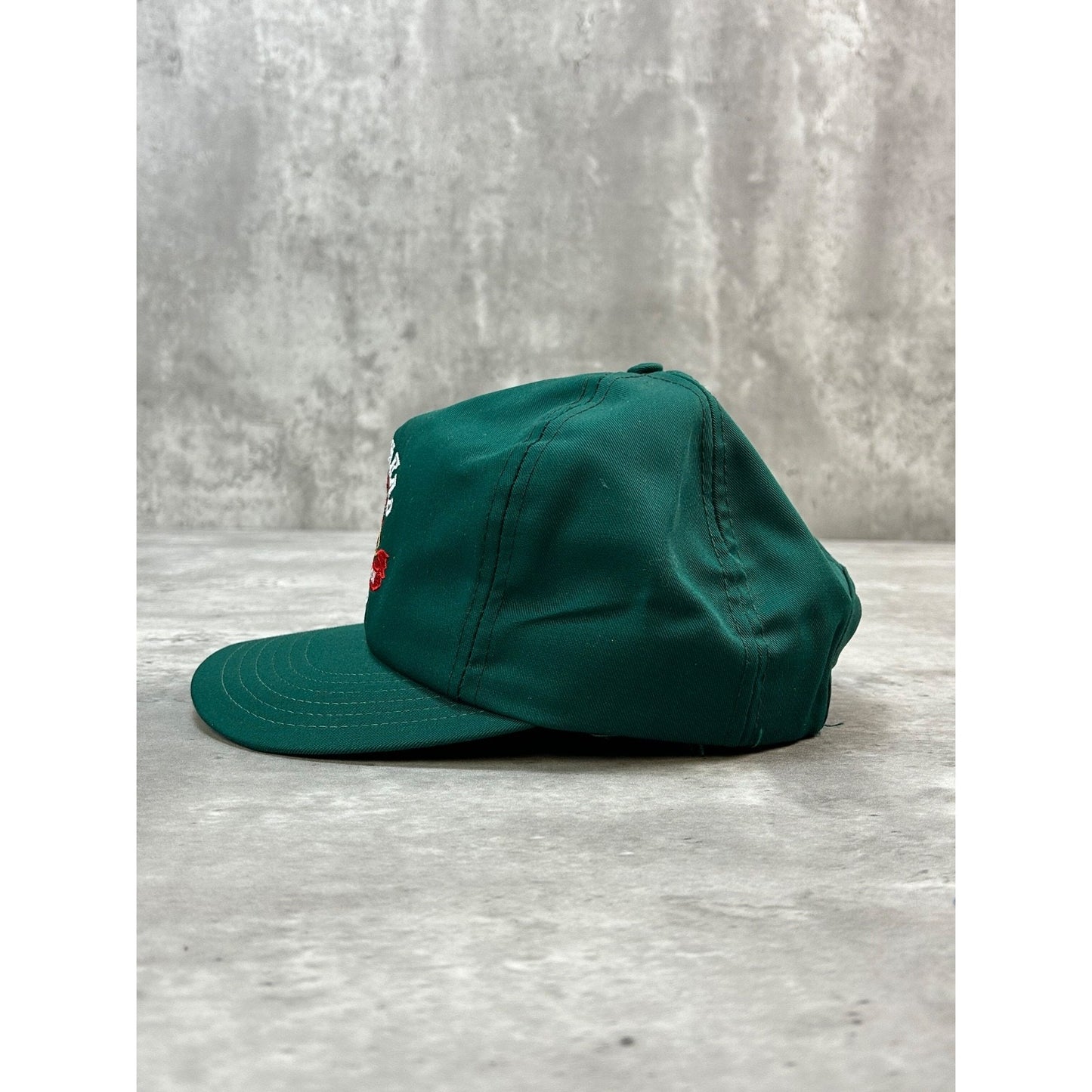 Vintage 90s Moosehead Embroidered Logo Beer Promo Snapback Hat OSFA Green