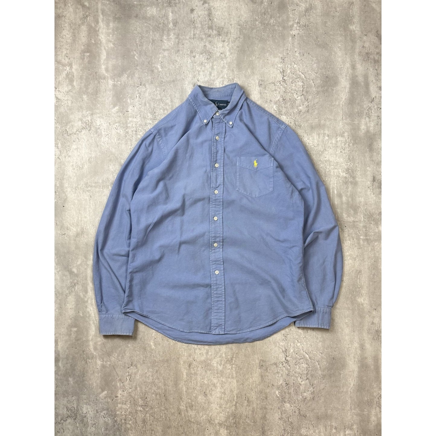 Vintage Polo Ralph Lauren Embroidered Pony Long Sleeve Button Up Shirt Sz Medium
