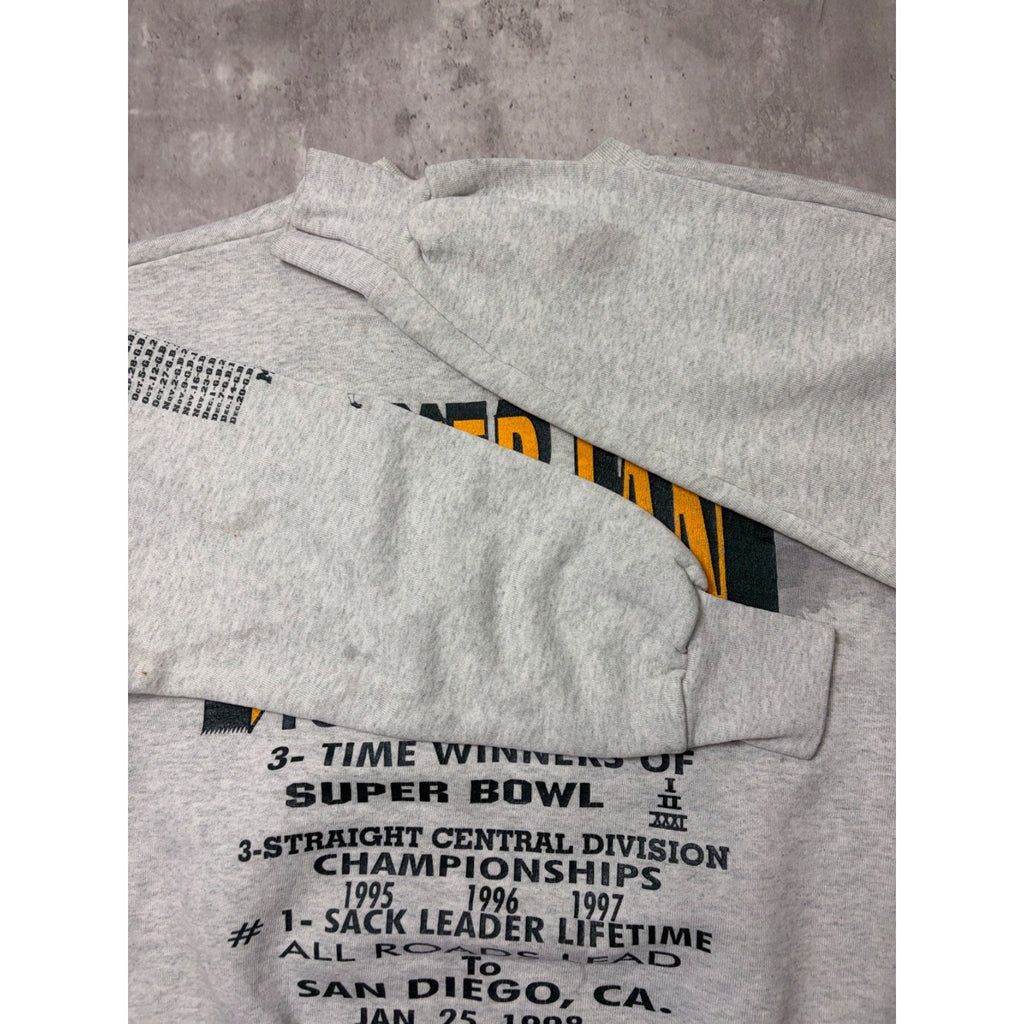 Vintage 1997 Green Bay Packers 3x CentraI Division Champs Sweatshirt Size Large