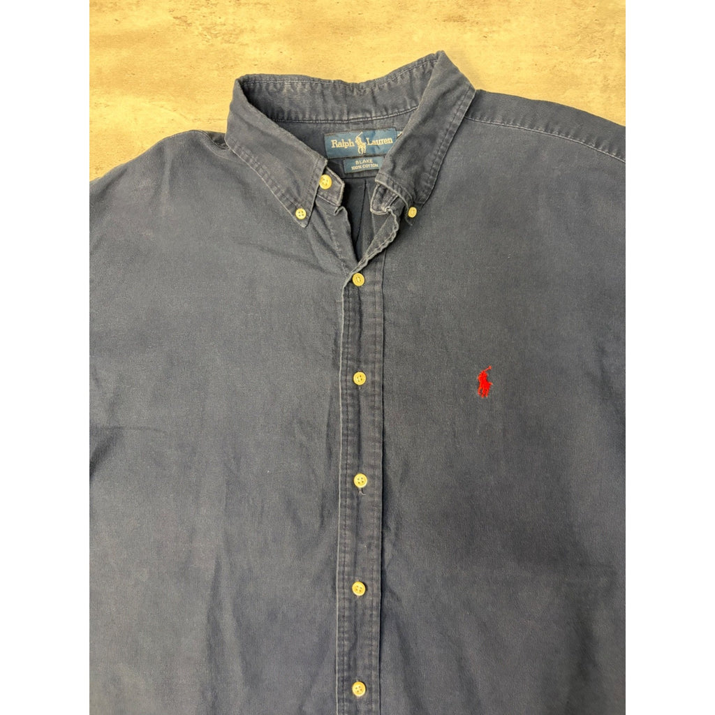 Vintage Polo Ralph Lauren Embroidered Pony Long Sleeve Button Up Shirt Sz Large