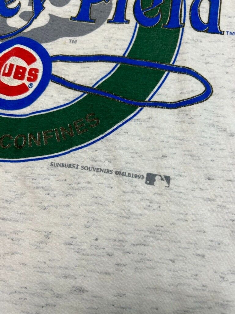 Vintage 1993 Wrigley Field MLB Home Of The Cubs Graphic T-Shirt Size XL 90s