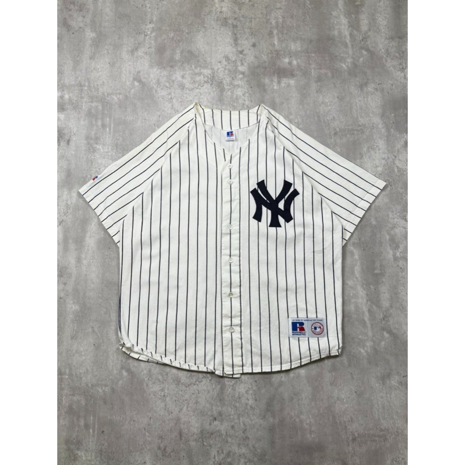 Vintage New York Yankees MLB Stitched Pinstripe Baseball Jersey Size Large