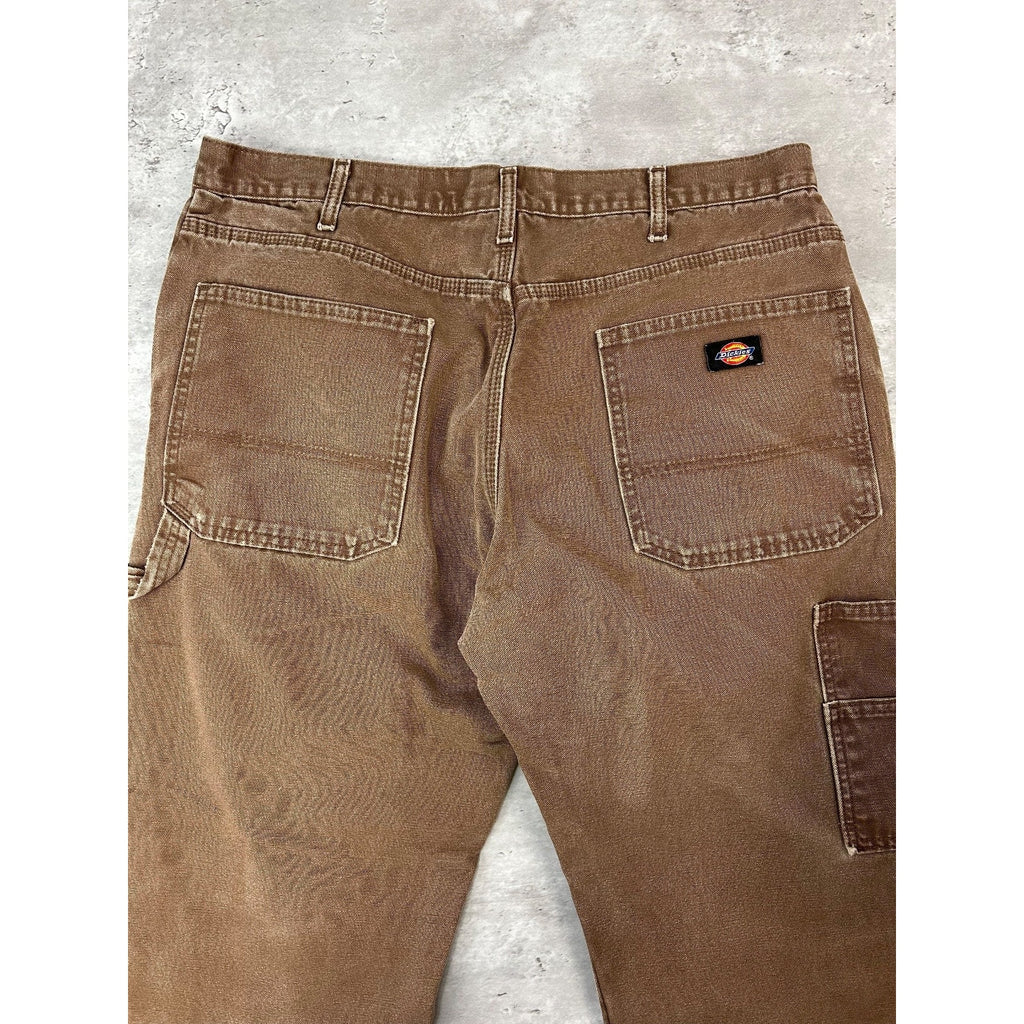 Dickies Canvas Workwear Carpenter Pants Size 37 Brown